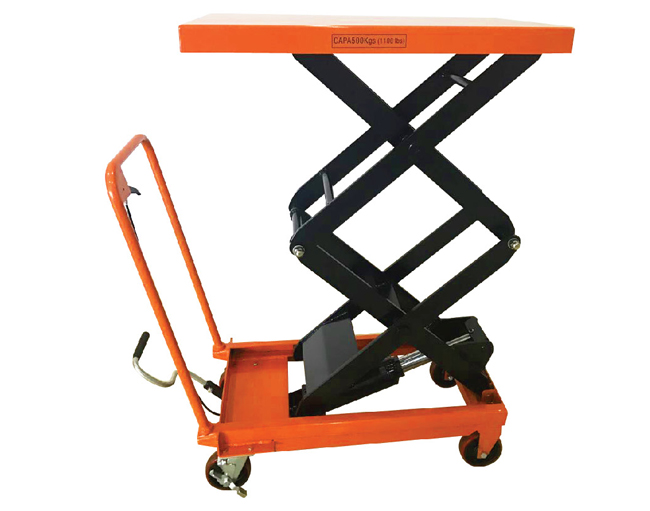 雙剪式整體油缸結(jié)構(gòu)平臺(tái)車