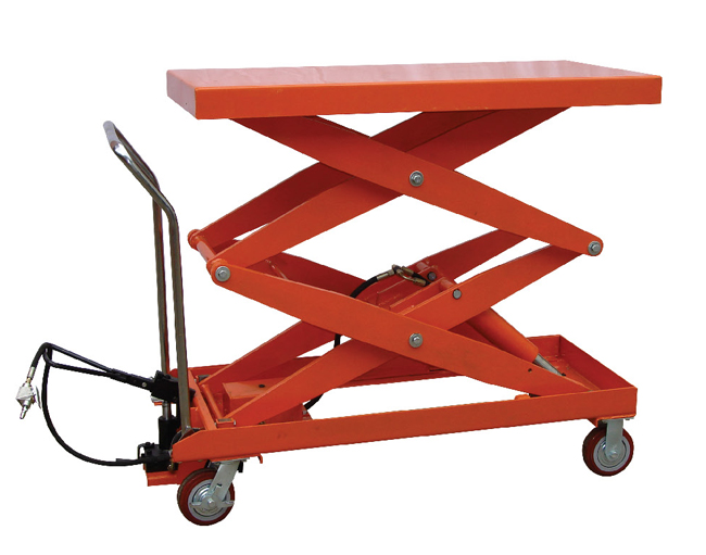 雙剪式氣動(dòng)液壓雙功能雙油缸結(jié)構(gòu)平臺(tái)車