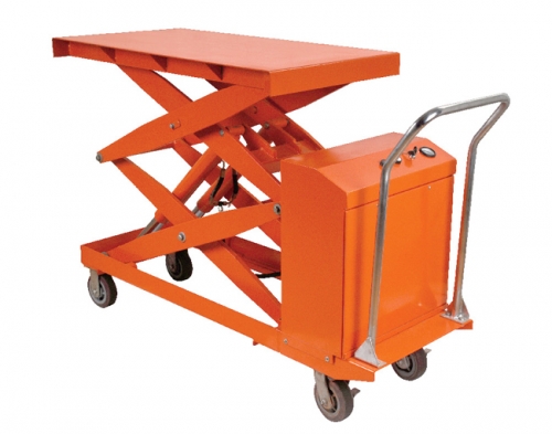 小型手動(dòng)式液壓堆高車在凹凸不平的地面怎樣作業(yè)?