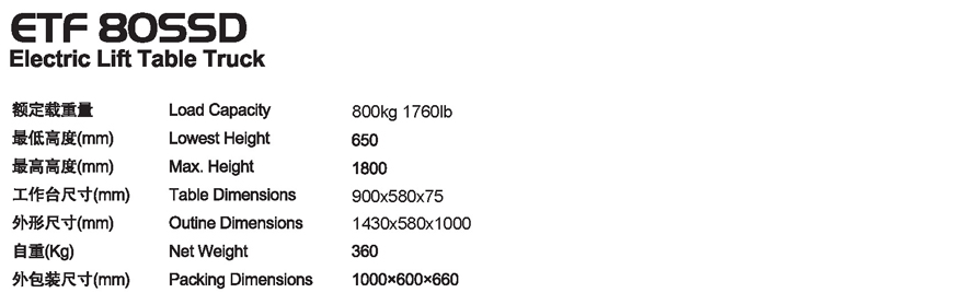 電動(dòng)平臺(tái)車 ETF 80SSD